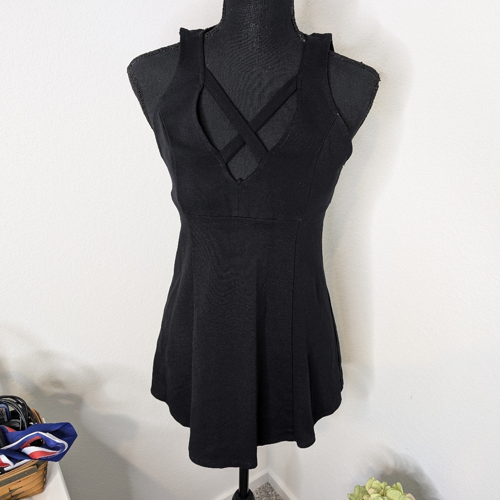 💘 NEW Free People Elizabeth Criss-Cross Mini Dress - Size XS - Picture 2 of 6